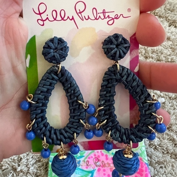 Lilly Pulitzer Raffia Earrings - NWT - Picture 6 of 6
